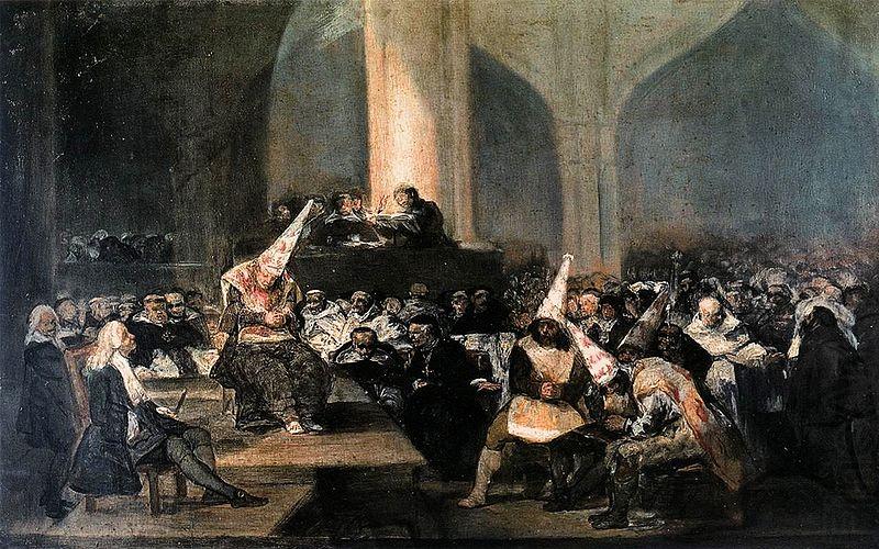 Francisco de Goya Tribunal de la Inquisicion o Auto de fe de la Inquisicion china oil painting image